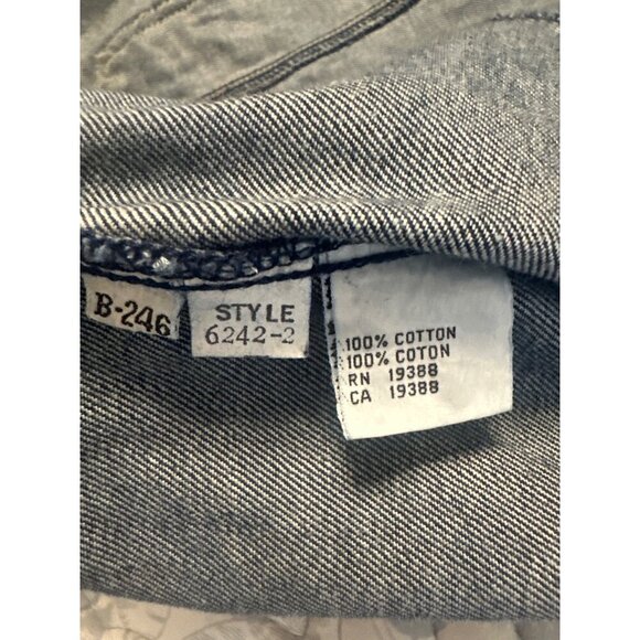 Vintage Pentimento Denim Vest With Snap Buttons & Yellow Stitch Dual Pockets, L - Picture 5 of 9